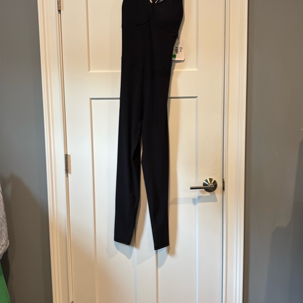 Black Ribbed Jumpsuit - Picture 4 of 5